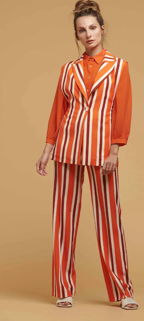 ELMAS PHIL | Pantalone palazzo righe Moda/Donna/Abbigliamento/Pantaloni You Store - Messina, Commerciovirtuoso.it