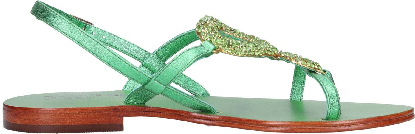 Emanuelle-Vee-Sandali-Verde-da-donna