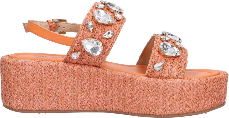 Emanuelle-Vee-Scarpe-con-Tacco-Arancio-da-donna