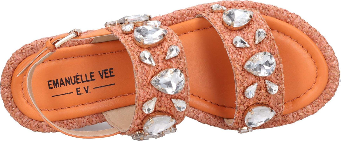 Emanuelle-Vee-Scarpe-con-Tacco-Arancio-da-donna
