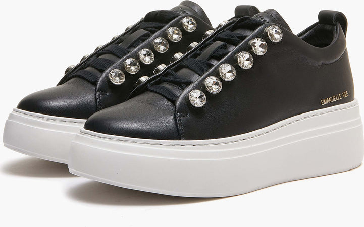 Emanuelle-Vee-sneakers-donna-in-pelle-black-BICE-701-10