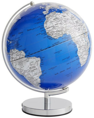 Emform Mappamondo Stellar Con Luce 30x38cm Royal Blue Lampada Mappamondo per Bambin Led