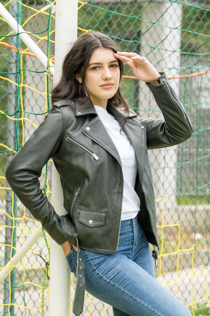 Emma---Chiodo-Donna-Verde-in-vera-pelle