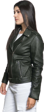 Emma---Chiodo-Donna-Verde-in-vera-pelle