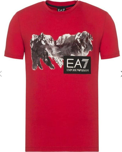EMPORIO ARMANI T-Shirt Uomo 100% Cotone Maglia Maniche Corte Girocollo Rossa con Sampa Armani T-Shirt EMPORIO ARMANI Euforia - Bronte, Commerciovirtuoso.it