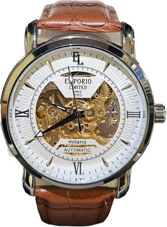 EMPORIO-LIMITED---OROLOGIO-AUTOMATICO-MILANO-MARRONE/ARGENTO/ORO---1292