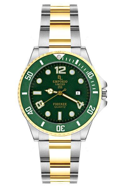 Emporio Limited - Orologio Al Quarzo Firenze Argento/Oro/Verde - 1267