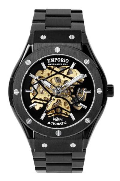 Emporio Limited - Orologio Automatico Milano Nero Acciaio - 1281