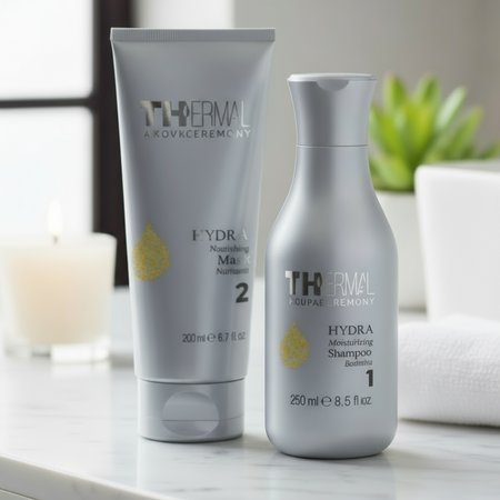 Emsibeth Thermal Aqvaceremony Hydra Kit Composto Da Moisturising Shampoo 250 Ml E Nourish Mask 200 Ml.