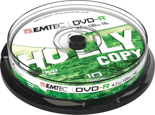 Emtec - DVD-R - registrabile - ECOVR471016CB - 4 7GB - conf. 10 pz Elettronica/Informatica/Accessori/Supporti vergini/BD-R Eurocartuccia - Pavullo, Commerciovirtuoso.it
