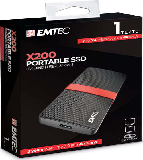 Emtec - Hard disk SSD esterno 3.1 - 1 TB - ECSSD1TX200 Elettronica/Informatica/Dispositivi archiviazione dati/Dispositivi archiviazione dati esterni/Hard Disk esterni Eurocartuccia - Pavullo, Commerciovirtuoso.it