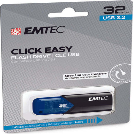 Emtec - Memoria USB B110 USB 3.2 ClickEasy - blu - ECMMD32GB113 - 32 GB Elettronica/Informatica/Dispositivi archiviazione dati/Dispositivi archiviazione dati esterni/PenDrive Eurocartuccia - Pavullo, Commerciovirtuoso.it