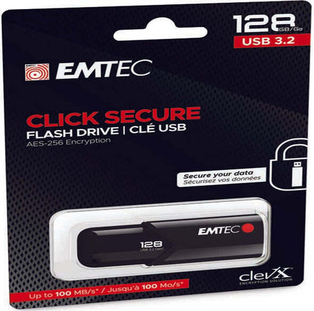 Emtec - Memoria USB B120 ClickSecure - ECMMD128GB123 - 128 GB Elettronica/Informatica/Dispositivi archiviazione dati/Dispositivi archiviazione dati esterni/PenDrive Eurocartuccia - Pavullo, Commerciovirtuoso.it