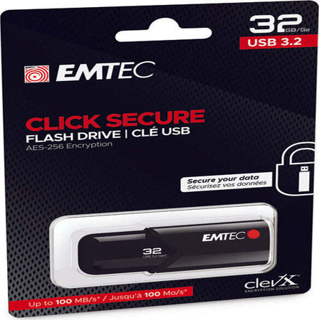 Emtec - Memoria USB B120 ClickSecure - ECMMD32GB123 - 32 GB Elettronica/Informatica/Dispositivi archiviazione dati/Dispositivi archiviazione dati esterni/PenDrive Eurocartuccia - Pavullo, Commerciovirtuoso.it