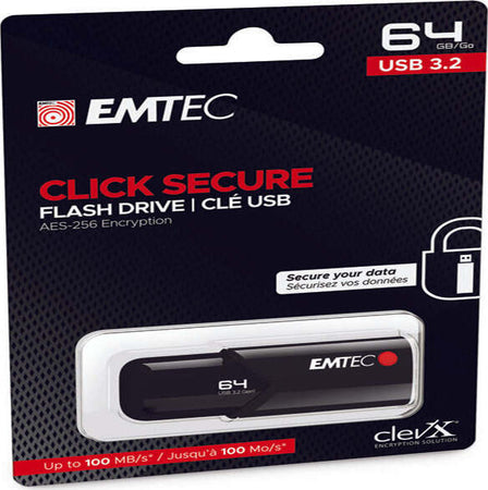 Emtec - Memoria USB B120 ClickSecure - ECMMD64GB123 - 64 GB Elettronica/Informatica/Dispositivi archiviazione dati/Dispositivi archiviazione dati esterni/PenDrive Eurocartuccia - Pavullo, Commerciovirtuoso.it