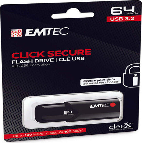 Emtec - Memoria USB B120 ClickSecure - ECMMD64GB123 - 64 GB Elettronica/Informatica/Dispositivi archiviazione dati/Dispositivi archiviazione dati esterni/PenDrive Eurocartuccia - Pavullo, Commerciovirtuoso.it