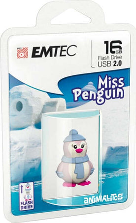 Emtec - Memoria usb2.0 M336 Anmalitos Lady Penguin - ECMMD16GM336 - 16 GB Elettronica/Informatica/Dispositivi archiviazione dati/Dispositivi archiviazione dati esterni/PenDrive Eurocartuccia - Pavullo, Commerciovirtuoso.it