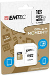 Emtec - Micro SDHC Class 10 Gold + con Adattatore - ECMSDM16GHC10GP - 16GB Elettronica/Informatica/Dispositivi archiviazione dati/Dispositivi archiviazione dati esterni/Schede di memoria/Schede Multimedia Eurocartuccia - Pavullo, Commerciovirtuoso.it
