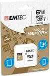 Emtec - Micro SDXC Class 10 Gold + con Adattatore - ECMSDM64GXC10GP - 64GB Elettronica/Informatica/Dispositivi archiviazione dati/Dispositivi archiviazione dati esterni/Schede di memoria/Schede Multimedia Eurocartuccia - Pavullo, Commerciovirtuoso.it
