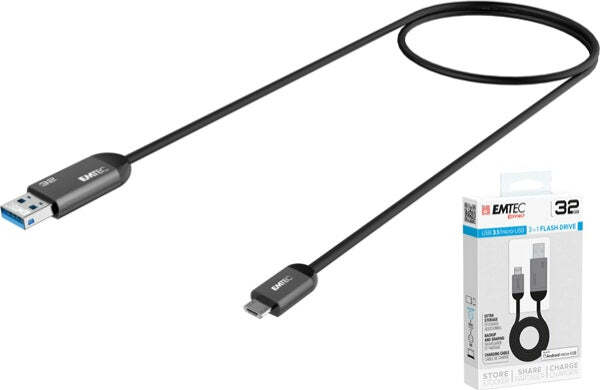 Emtec - Usb 3.1 Duo Micro-Usb Charge - Nero - ECMMD32GT753B - 32GB Elettronica/Informatica/Dispositivi archiviazione dati/Dispositivi archiviazione dati esterni/PenDrive Eurocartuccia - Pavullo, Commerciovirtuoso.it