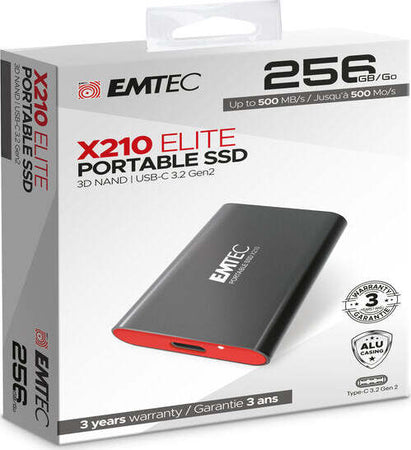 Emtec - X210 External - 256GB - ECSSD256GX210 Elettronica/Informatica/Dispositivi archiviazione dati/Dispositivi archiviazione dati esterni/Hard Disk esterni Eurocartuccia - Pavullo, Commerciovirtuoso.it