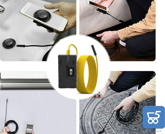 Endoscopio Wifi Wireless Strumento di Ispezione Industriale Portatile 2.0MP 1080P 5 Metri