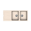 Enigma D200 lavello 2 vasche e gocciolatoio avena