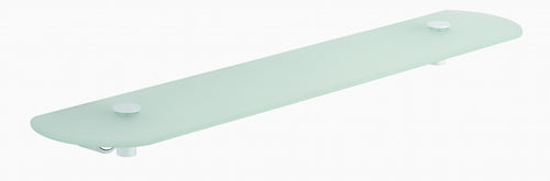 METAFORM - MENSOLA IN VETRO SATINATO OPACO CON SUPPORTO COLORE BIANCO ENJOY A04