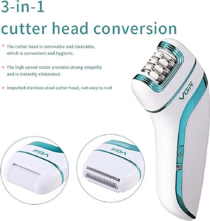 Epilatore Professionale 3in1 Depilazione Rasoio Elettrico Ricaricabile Vgr V-713 Salute e Bellezza > Depilazione e rasatura > Epilatori Trade Shop italia - Napoli, Commerciovirtuoso.it