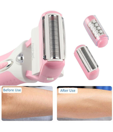 Epilatore Rasoio Elettrico Ricaricabile 3in1 Donna Corpo Pedicure Lima Gm-3052