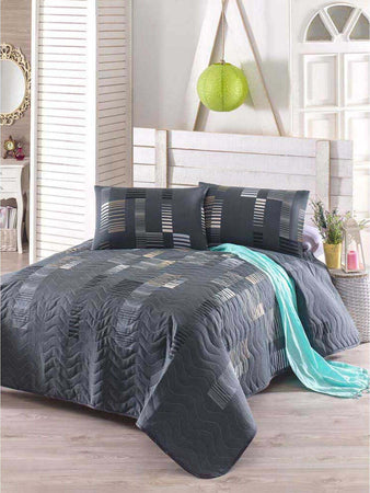 Eponj Home Copriletto Trapuntato Double Trace Antracite 200x250 cm Casa e cucina/Tessili per la casa/Biancheria da letto/Coperte e trapunte/Trapunte Scontolo.net - Potenza, Commerciovirtuoso.it