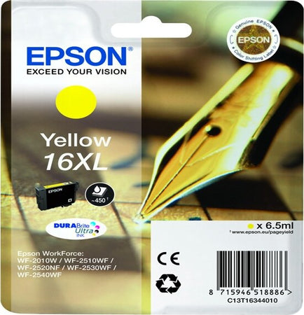 Epson - Cartuccia ink - 16XL - Giallo - C13T16344012 - 6 5ml Elettronica/Informatica/Stampanti e accessori/Accessori per stampanti a inchiostro e laser/Cartucce d'inchiostro Eurocartuccia - Pavullo, Commerciovirtuoso.it