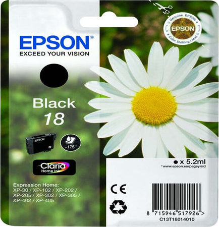 Epson - Cartuccia ink - 18 - Nero - C13T18014012 - 5 2ml Elettronica/Informatica/Stampanti e accessori/Accessori per stampanti a inchiostro e laser/Cartucce d'inchiostro Eurocartuccia - Pavullo, Commerciovirtuoso.it