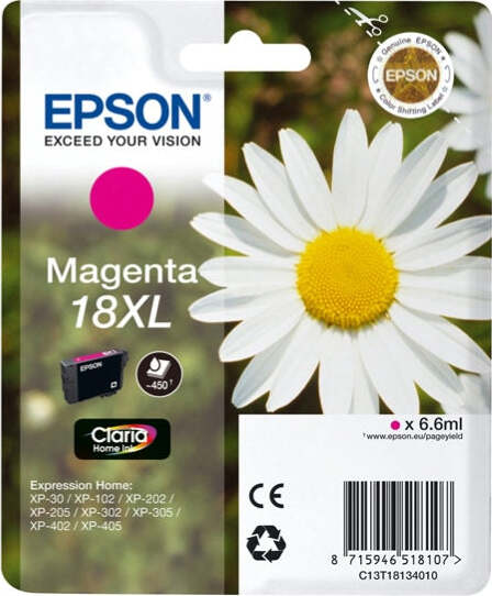 Epson - Cartuccia ink - 18XL - Magenta - C13T18134012 - 6 6ml Elettronica/Informatica/Stampanti e accessori/Accessori per stampanti a inchiostro e laser/Cartucce d'inchiostro Eurocartuccia - Pavullo, Commerciovirtuoso.it