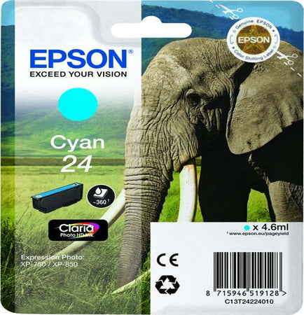 Epson - Cartuccia ink - 24 - Ciano - C13T24224012 - 4 6ml Elettronica/Informatica/Stampanti e accessori/Accessori per stampanti a inchiostro e laser/Cartucce d'inchiostro Eurocartuccia - Pavullo, Commerciovirtuoso.it