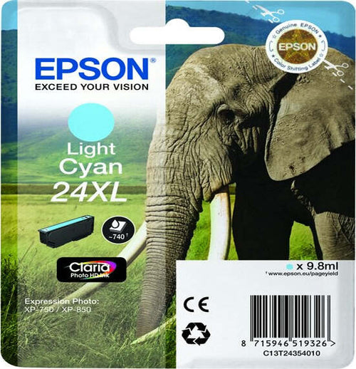 Epson - Cartuccia ink - 24XL - Ciano chiaro - C13T24354012 - 9 8ml Elettronica/Informatica/Stampanti e accessori/Accessori per stampanti a inchiostro e laser/Cartucce d'inchiostro Eurocartuccia - Pavullo, Commerciovirtuoso.it