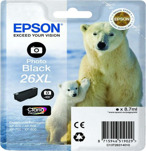 Epson - Cartuccia ink - 26XL - Nero Photo - C13T26314012 - 8 7ml Elettronica/Informatica/Stampanti e accessori/Accessori per stampanti a inchiostro e laser/Cartucce d'inchiostro Eurocartuccia - Pavullo, Commerciovirtuoso.it