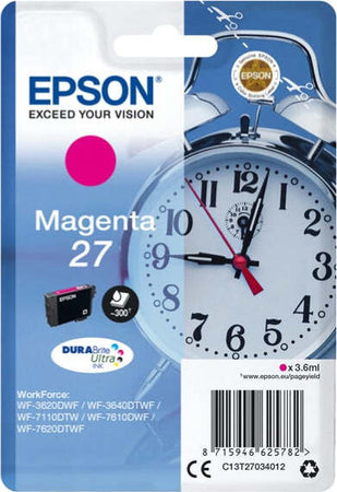 Epson - Cartuccia ink - 27 - Magenta - C13T27034012 - 3 6ml Elettronica/Informatica/Stampanti e accessori/Accessori per stampanti a inchiostro e laser/Cartucce d'inchiostro Eurocartuccia - Pavullo, Commerciovirtuoso.it
