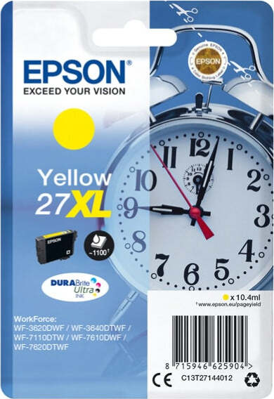 Epson - Cartuccia ink - 27XL - Giallo - C13T27144012 - 10 4ml Elettronica/Informatica/Stampanti e accessori/Accessori per stampanti a inchiostro e laser/Cartucce d'inchiostro Eurocartuccia - Pavullo, Commerciovirtuoso.it