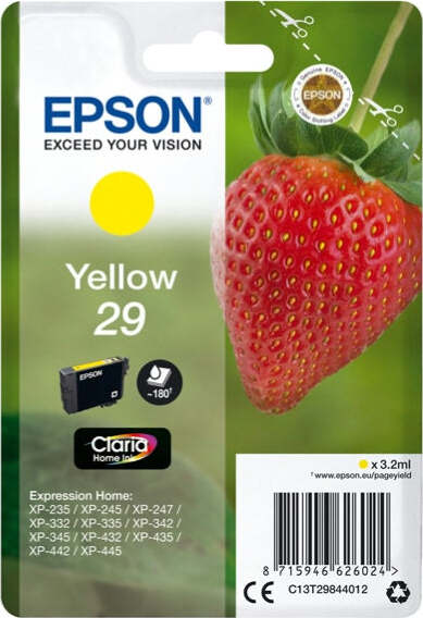 Epson - Cartuccia ink - 29 - Giallo - C13T29844012 - 3 2ml Elettronica/Informatica/Stampanti e accessori/Accessori per stampanti a inchiostro e laser/Cartucce d'inchiostro Eurocartuccia - Pavullo, Commerciovirtuoso.it
