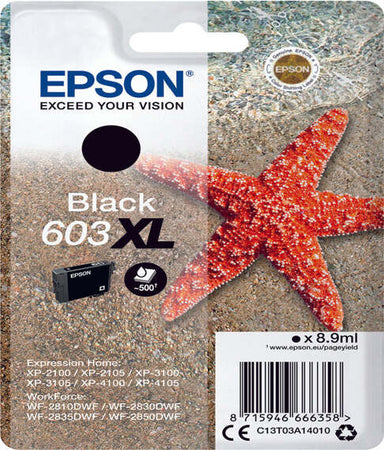 Epson - Cartuccia ink - 603XL - nero - C13T03A14010 - 500 pag Elettronica/Informatica/Stampanti e accessori/Accessori per stampanti a inchiostro e laser/Cartucce d'inchiostro Eurocartuccia - Pavullo, Commerciovirtuoso.it