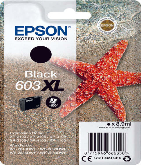 Epson - Cartuccia ink - 603XL - nero - C13T03A14010 - 500 pag Elettronica/Informatica/Stampanti e accessori/Accessori per stampanti a inchiostro e laser/Cartucce d'inchiostro Eurocartuccia - Pavullo, Commerciovirtuoso.it
