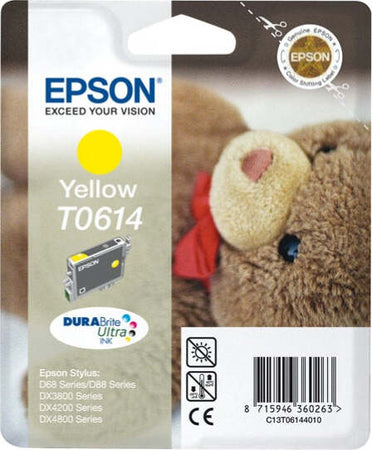 Epson - Cartuccia ink - Giallo - T0614 - C13T06144010 - 8ml Elettronica/Informatica/Stampanti e accessori/Accessori per stampanti a inchiostro e laser/Cartucce d'inchiostro Eurocartuccia - Pavullo, Commerciovirtuoso.it