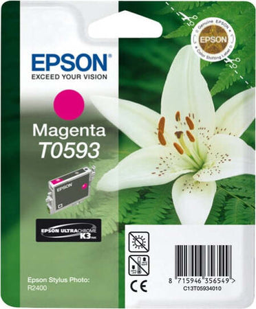 Epson - Cartuccia ink - Magenta - T0593 - C13T05934010 - 13ml Elettronica/Informatica/Stampanti e accessori/Accessori per stampanti a inchiostro e laser/Cartucce d'inchiostro Eurocartuccia - Pavullo, Commerciovirtuoso.it