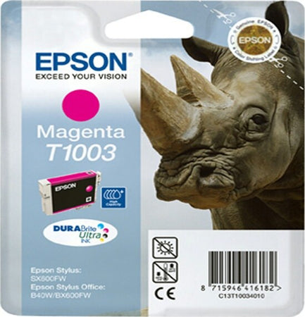 Epson - Cartuccia ink - Magenta - T1003 - C13T10034010 - 11 1ml Elettronica/Informatica/Stampanti e accessori/Accessori per stampanti a inchiostro e laser/Cartucce d'inchiostro Eurocartuccia - Pavullo, Commerciovirtuoso.it
