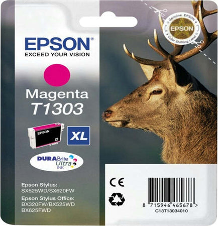 Epson - Cartuccia ink - Magenta - T1303 - C13T13034012 - 10 1ml Elettronica/Informatica/Stampanti e accessori/Accessori per stampanti a inchiostro e laser/Cartucce d'inchiostro Eurocartuccia - Pavullo, Commerciovirtuoso.it