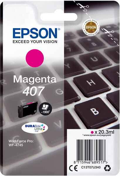Epson - Cartuccia Ink - Magenta - T9452 XL - C13T07U340 - 38 1 ml Elettronica/Informatica/Stampanti e accessori/Accessori per stampanti a inchiostro e laser/Cartucce d'inchiostro Eurocartuccia - Pavullo, Commerciovirtuoso.it