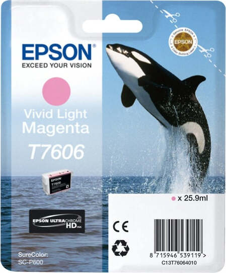 Epson - Cartuccia ink - Magenta chiaro - T7606 - C13T76064010 - 25 9ml Elettronica/Informatica/Stampanti e accessori/Accessori per stampanti a inchiostro e laser/Cartucce d'inchiostro Eurocartuccia - Pavullo, Commerciovirtuoso.it