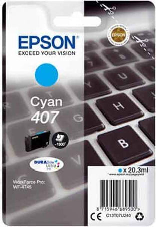 Epson - Cartuccia ink - T9452 XL - Ciano - C13T07U240 - 38 1 ml Elettronica/Informatica/Stampanti e accessori/Accessori per stampanti a inchiostro e laser/Cartucce d'inchiostro Eurocartuccia - Pavullo, Commerciovirtuoso.it