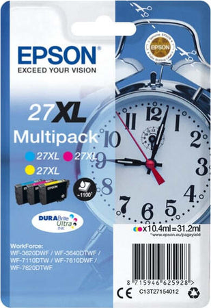 Epson - Confezione Cartuccia ink - 27XL - C-M-Y - C13T27154022 - 10 4ml cad Elettronica/Informatica/Stampanti e accessori/Accessori per stampanti a inchiostro e laser/Cartucce d'inchiostro Eurocartuccia - Pavullo, Commerciovirtuoso.it